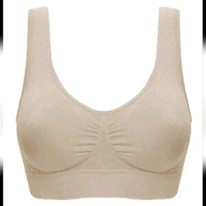 TAN/NUDE Wireless/Seamless/Padless Wide Comfort Strap Bra